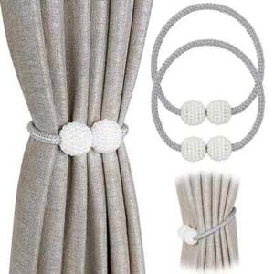 2pcs Elegant Magnetic Curtain Tiebacks - Easy Install, Stylish Home & Office Win - Picture 1 of 4