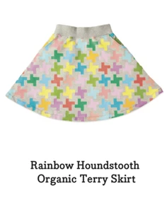 Kid Made Modern Rainbow Houndstooth skirt - Picture 1 of 1