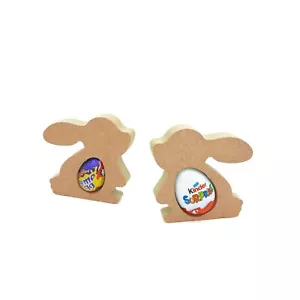 Freistehender Oster Baby Hase Kaninchen Ei Holz Schokoladenhalter MDF Basteln zum Selbermachen - Bild 1 von 3