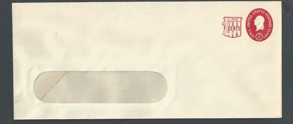 U538c W 2c Carmine Revalued To 4c Mint Entire Size 23 W/Window Die 167 - Image 1 of 1