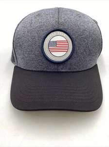 PGA Tour Men's Americana Adjustable Golf Hat Caviar Heather NWT USA Flag Badge - Picture 1 of 6