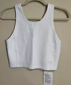 NWT Lululemon Size 10 Ribbed Softstreme Cropped Tank LVPR Light Vapor $68 - Picture 1 of 3