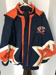 RARO AUTÉNTICO DE COLECCIÓN RARO ABRIGO CHAQUETA STARTER CLÁSICO EQUIPO NFL CHICAGO OSOS - Imagen 1 de 10