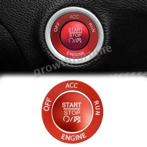 Car Engine Start Stop Button Cover Trim Red For Jeep Cherokee For Dodge Durango - Picture 1 of 8