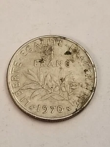 VINTAGE 1970 France 1 Franc Coin - Bild 1 von 2