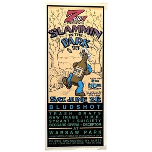 Bludshot, Trash Brats at Warsaw Park Utica Michigan 1993 Mark Arminski Poster - Bild 1 von 2