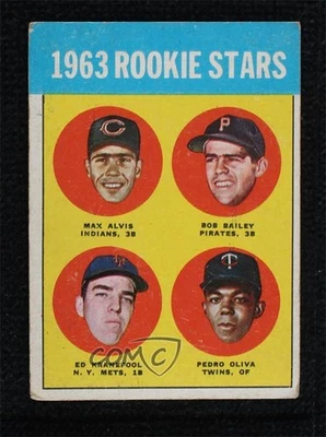 1963 Topps Stars Max Alvis Bob Bailey Ed Kranepool Tony Oliva Pedro Rookie RC - Image 1 of 2