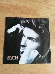 George Michael 7" Single Vinyl Epic EMU 3 Stereo Faith/ Hand To Mouth - Picture 1 of 9