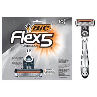 BIC Flex 5 Men's 5-Blade Disposable Razor, 10 Count - Image 1 of 4