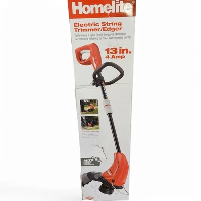 HOMELITE 13" 4 Amp Cortadora de Cuerdas Eléctrica / Bordeadora - UT41113 (Falta Tapa de Cuerda Foto 1 de 3