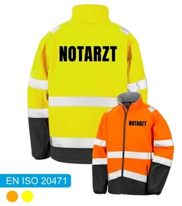 NOTARZT Softshell Warnjacke | Sicherheitsjacke nach DIN EN 20471 - Bild 1 von 15