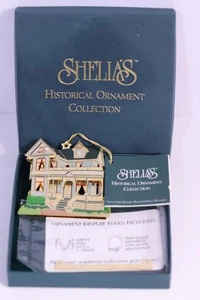 Sheila's Tinker Toy House Historical Collectible Christmas Ornament - Vintage 97 - Picture 1 of 6