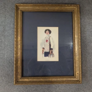 Antique Victorian Lady Fencing Portrait "In Position" Framed Art Print - Picture 1 of 3