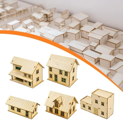 Casa in legno in miniatura, decorazione unica 1/72 per micro paesaggio, - Immagine 1 di 2