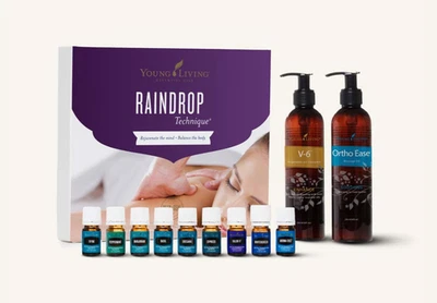 Kit de colección de aceites esenciales Young Living Raindrop Technique envío gratuito EE. UU. Foto 1 de 3