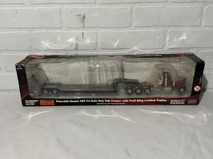 1:50 Norscot Peterbilt 389 Tri-Axle Trail King Lowboy Flatbed Equipment Trailer - Picture 1 of 18