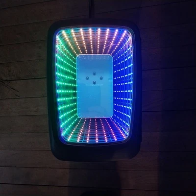 Frigidaire 6-Can Gaming Light-up Portable Beverage Mini Fridge, Infinite Mirror. - Image 1 of 4