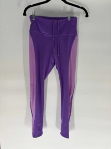 Nike lila Farbblock hohe Taille Kordelzug Leggings - kurz geschnitten Small  - Bild 1 von 8