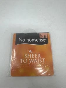 NEW No Nonsense Sheer to Waist off black pantyhose size B Sheer Toe - Picture 1 of 2