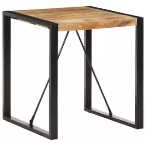 Solid Wood Dining Table Industrial Timber Steel Legs Kitchen Side Cafe Desk S... - Picture 1 of 10