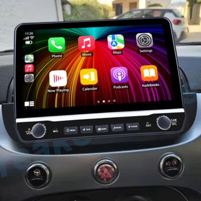 Per Fiat 500 2016-2019 Autoradio GPS NAVI SWC WIFI Android 13  Per Apple Carplay - Immagine 1 di 4