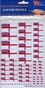 Becc GB White Ensign Modern Decals Vinyl Decals for modelling and detailing - Picture 1 of 1
