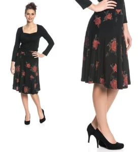 Vive Maria Falda Rojo Rosas Negro Viscosa Rojo Roses Falda 342981 - Imagen 1 de 6