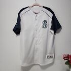 Seattle Mariners Mens Jersey Shirt XL White Majestic Short Sleeve Made in Korea.