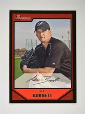 2007 Bowman #104 A.J. Burnett - NM-MT