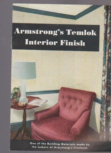 Folleto Armstrong's Temlok acabado interior 1949 Armstrong Cork Co Lancaster Pa - Imagen 1 de 1