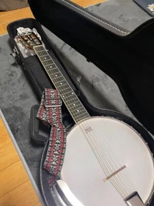 ARIA Guitar Banjo 6 String Instrument SB-10G Guitar Banjo From Japan Tested Used - Picture 1 of 10