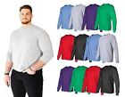 BILLIONHATS Big & Tall Long Sleeve Colorful T-Shirts for Mens 100% Cotton