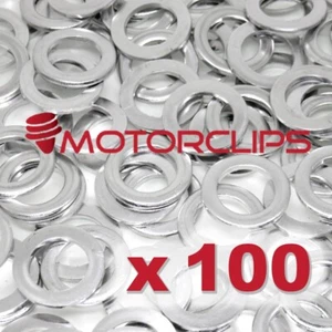 100 Oil Sump Plug Washers Honda 94109-14000 Land Rover ALU1403L Triumph T3550605 - Picture 1 of 5