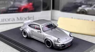 PORSCHE 964 RWB SILVER WIDEBODY 499 MADE 1/64 SCALE DIECAST CAR BY AURORA MODEL - Image 1 of 4