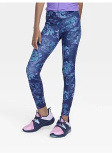 Girls' Fashion Leggings - All in Motion Sapphire Blue L 10/12 - Picture 1 of 17