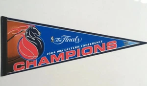 2004 DETROIT PISTONS NBA EASTERN CONFERENCE CHAMPIONS THE FINALS PENNANT - Picture 1 of 5