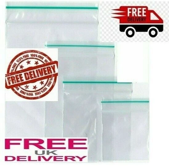 Zipper Sealy Grip Self Seal Zip Lock 100 Clear Bag 4 Valuables Coins Jewellery