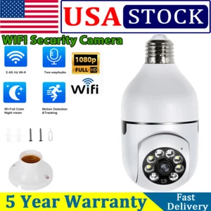 WIFI 1080P 360° Camara De Seguridad Inalambrica Para Casa Exterior Con Audio - Picture 1 of 18