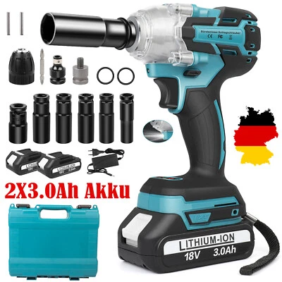 MARKENLOS 650N.M Akku Schlagschrauber Ratschen Akkuschrauber Bürstenloser für Makita 18V