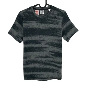 Adidas Climalite Youth Boys Grey Gradient Crew Neck T Shirt Size 11 - 12 Years - Picture 1 of 9