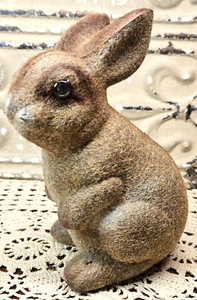 Beflockter Hase Häschen Münzbank Kunststoff Stopper Tierform Bank - Bild 1 von 7