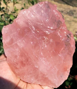 Cuarzo rosa con piedras preciosas en bruto de 860 g de gran tamaño natural coleccionables ia8257 - Imagen 1 de 12