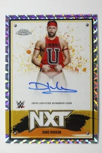 2025 Topps Chrome WWE Duke Hudson NXT Autographs Geometric Refractor NXT-DHD - Bild 1 von 2