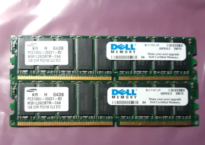 2GB Samsung DDR1 PC2100 CL2.5 ECC  M381L2923BTM-CAA Server Ram Dell Matching - Image 1 of 4