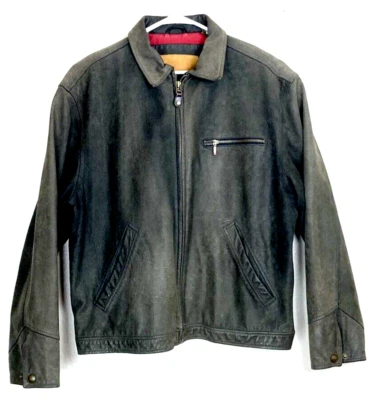 Vintage Timberland Men's XL Lined Waterproof Cowhide Leather Jacket Coat - Image 1 of 4