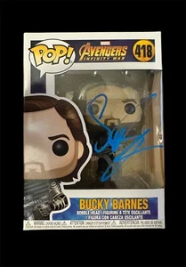 Avengers Sebastian Stan Signed Bucky Barns Funko Pop #418 COA Proof Photo 1 - Picture 1 of 15