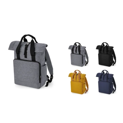 Bagbase BagBase recycelt Twin Handle Roll-Top Laptop Rucksack BG118L - Roll-Top - Bild 1 von 4
