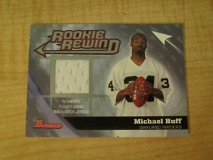 2006 Bowman Rookie Rewind Michael Huff Jersey Card #BRR-MH Texas / Raiders - Picture 1 of 2