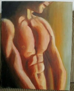 Pintura Original Herb Kreutzer Arte Erótico Masculino 2002 - Imagen 1 de 5