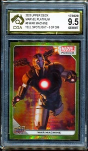 2023 Upper Deck Marvel Platinum Yellow Spotlight #8 War Machine 6/399 CGA 9.5 - Picture 1 of 3